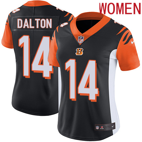 2019 Women Cincinnati Bengals #14 Dalton black Nike Vapor Untouchable Limited NFL Jersey